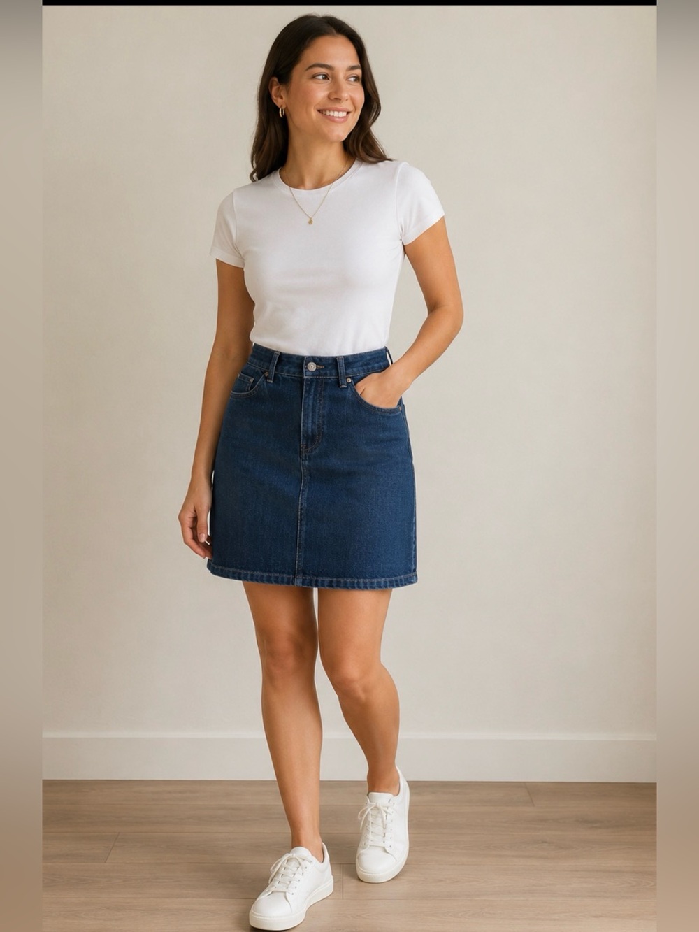 Austin Clothing Co. Dark Blue Denim Mini Skirt